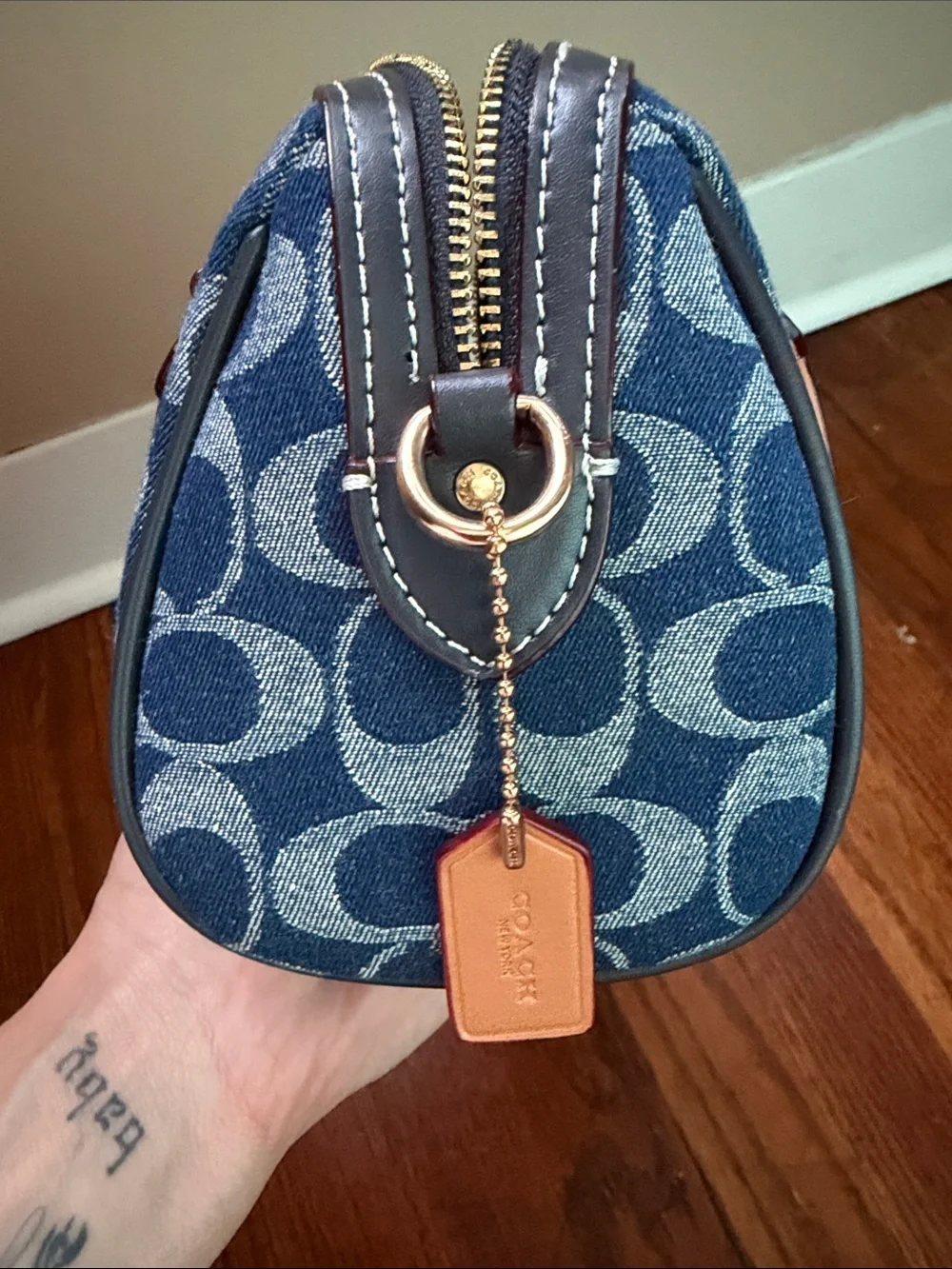 Coach Mini Denim Rowan Bag - Picture 5 of 6